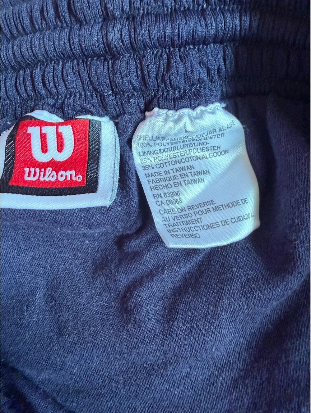 Wilson Navy Athletic Shorts Lot of 2 pairs Size Large